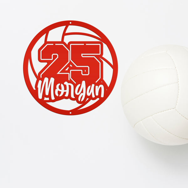 Personalized Volleyball Name and Number Metal Sign-Senior Night Gift-Personalized Gift