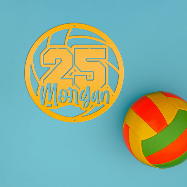 Personalized Volleyball Name and Number Metal Sign-Senior Night Gift-Personalized Gift