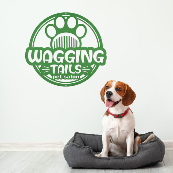Custom Dog Grooming Business Metal Sign
