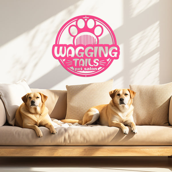 Custom Dog Grooming Business Metal Sign, Pet Salon Sign