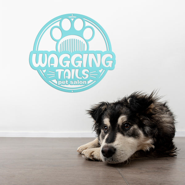 Custom Dog Grooming Business Metal Sign