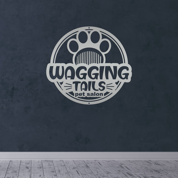 Custom Dog Grooming Business Metal Sign