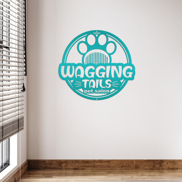 Custom Dog Grooming Business Metal Sign