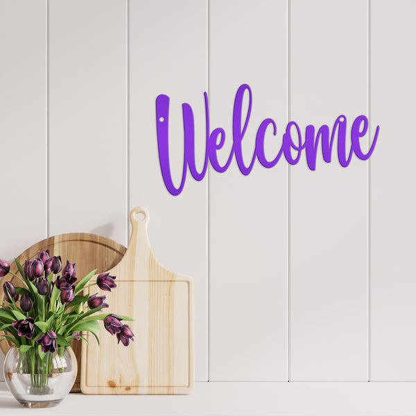 Welcome Indoor/Outdoor Metal Sign, Welcome Sign Saying , Welcome Sign Wall Art, Welcome Wall Decor , Welcome Home Decor