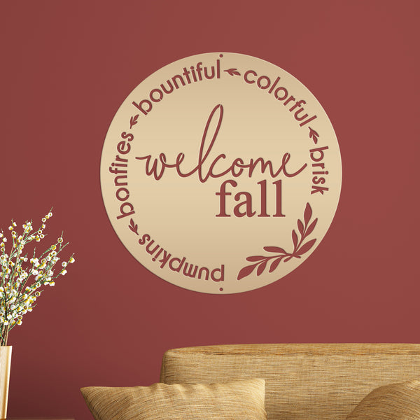 Fall Welcome Sign for Fall, Front Door Sign For Fall, Fall Door Hanger, Fall Door Wreath, Welcome Fall Wall Decor, Fall Welcome Decor