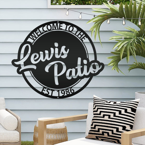 Patio Sign-Custom Patio Signs-Personalized Patio Sign