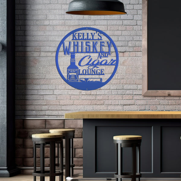 Custom Whiskey Bar Sign, Custom Bar Sign, Custom Cigar Lounge Bar SIgn & Decor, Fathers Day Gift, Pub Wall Decor & Wall Art