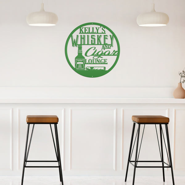 Custom Whiskey Bar Sign, Custom Bar Sign, Custom Cigar Lounge Bar SIgn & Decor, Fathers Day Gift, Pub Wall Decor & Wall Art