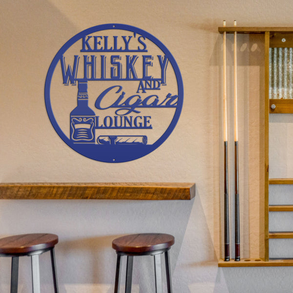 Custom Whiskey Bar Sign, Custom Bar Sign, Custom Cigar Lounge Bar SIgn & Decor, Fathers Day Gift, Pub Wall Decor & Wall Art