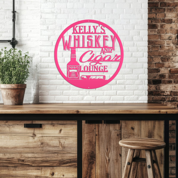 Custom Whiskey Bar Sign, Custom Bar Sign, Custom Cigar Lounge Bar SIgn & Decor, Fathers Day Gift, Pub Wall Decor & Wall Art