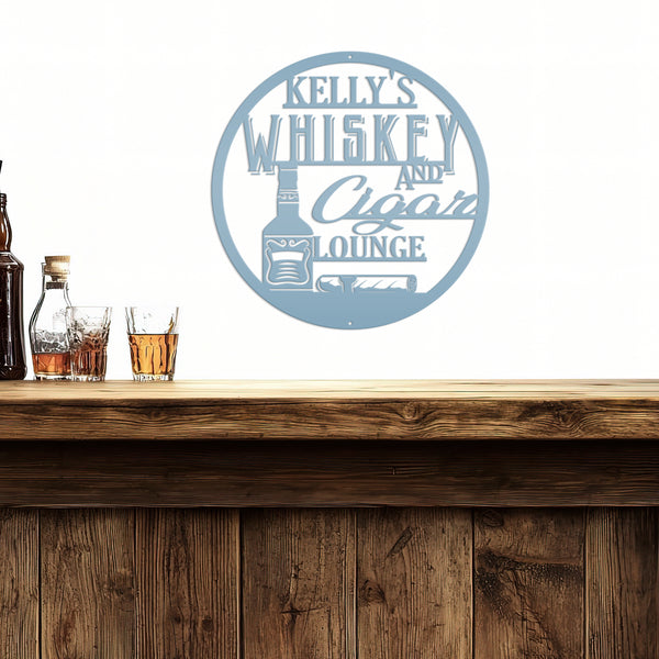 Custom Whiskey Bar Sign, Custom Bar Sign, Custom Cigar Lounge Bar SIgn & Decor, Fathers Day Gift, Pub Wall Decor & Wall Art