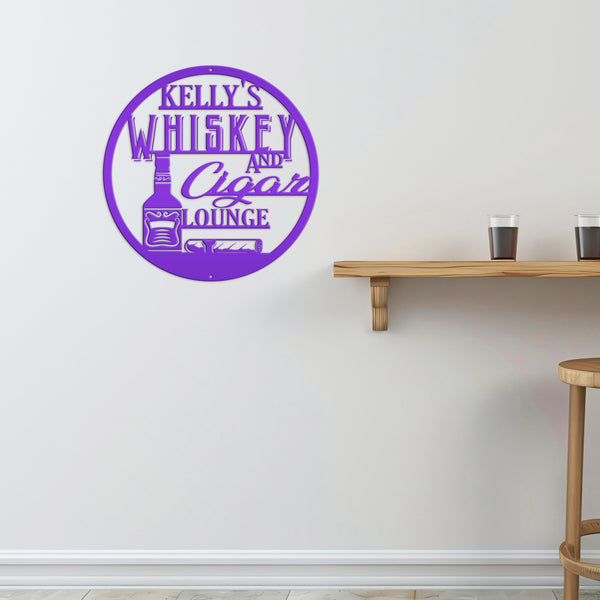 Custom Whiskey Bar Sign, Custom Bar Sign, Custom Cigar Lounge Bar SIgn & Decor, Fathers Day Gift, Pub Wall Decor & Wall Art