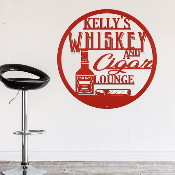 Custom Whiskey Bar Sign, Custom Bar Sign, Custom Cigar Lounge Bar SIgn & Decor, Fathers Day Gift, Pub Wall Decor & Wall Art