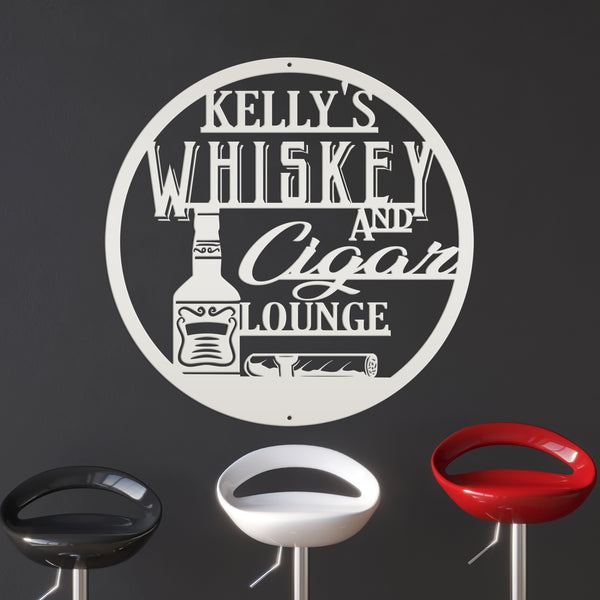 Custom Whiskey Bar Sign, Custom Bar Sign, Custom Cigar Lounge Bar SIgn & Decor, Fathers Day Gift, Pub Wall Decor & Wall Art