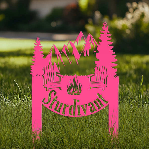 Custom Camping Sign - Family Name Campsite Sign-Campground Lot Sign