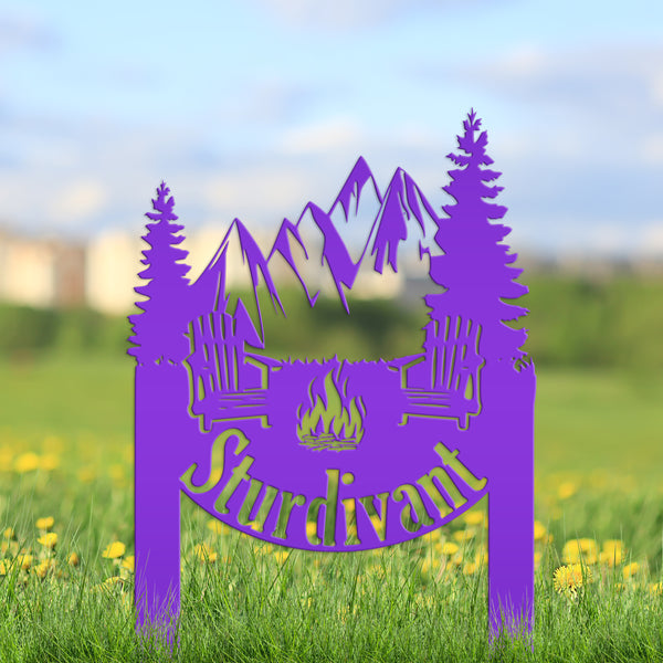 Custom Camping Sign - Family Name Campsite Sign-Campground Lot Sign