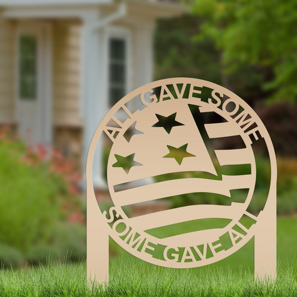 Patriotic Metal Yard Stake - Military Veteran-Veteran Decor -American Pride Decor-America Yard Decor-Memorial Decoration