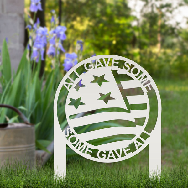 Patriotic Metal Yard Stake - Military Veteran-Veteran Decor -American Pride Decor-America Yard Decor-Memorial Decoration