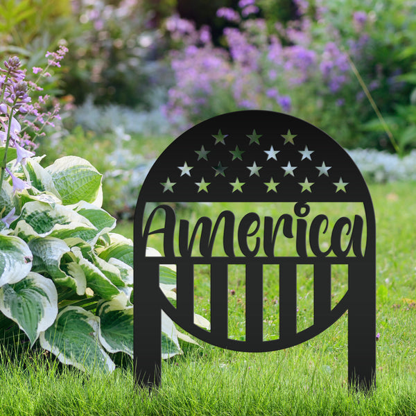 American Flag Garden Flag, American Flag Yard Stake, Garden Flag for the Lawn, America Lovers, Patriotic Gifts for the Yard, Memorial Gift for Veteran, US Military, US Army, US Marine, US Airforce