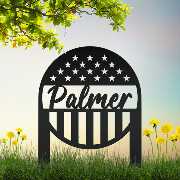 Personalized American Garden Flag with Custom Name, Garden Flag with American Flag, Patriotic Gifts, Military, Army, Navy, Airforce Memorial Gifts, America Lover, Personalized Gift for Veteran, Gravesite Decoration for US Veteran