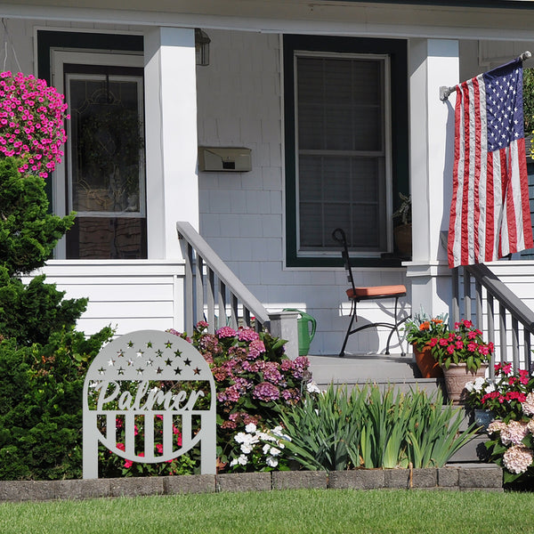 Personalized American Garden Flag with Custom Name, Garden Flag with American Flag, Patriotic Gifts, Military, Army, Navy, Airforce Memorial Gifts, America Lover, Personalized Gift for Veteran, Gravesite Decoration for US Veteran