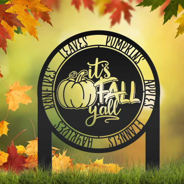 It's Fall Y'all Yard Sign  - Outdoor Fall Decorations-Fall Decor