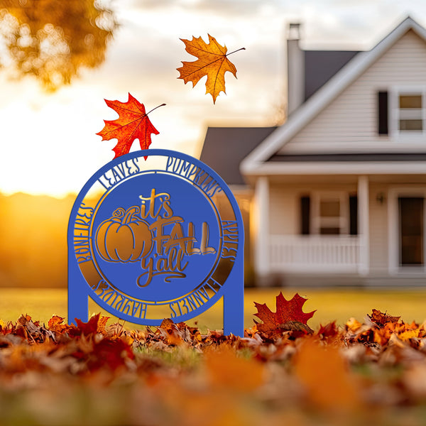 It's Fall Y'all Yard Sign  - Outdoor Fall Decorations-Fall Decor