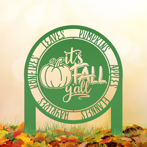 It's Fall Y'all Yard Sign  - Outdoor Fall Decorations-Fall Decor