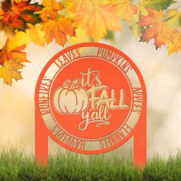 It's Fall Y'all Yard Sign  - Outdoor Fall Decorations-Fall Decor