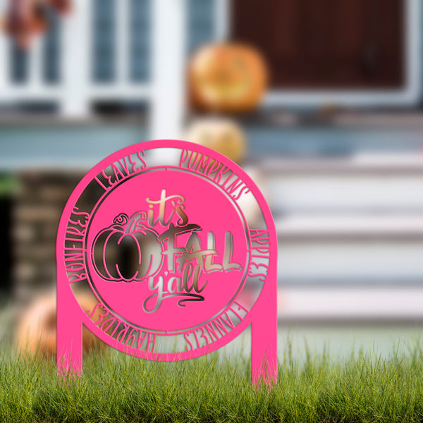 It's Fall Y'all Yard Sign  - Outdoor Fall Decorations-Fall Decor