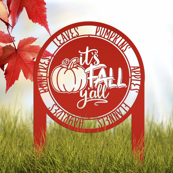 It's Fall Y'all Yard Sign  - Outdoor Fall Decorations-Fall Decor