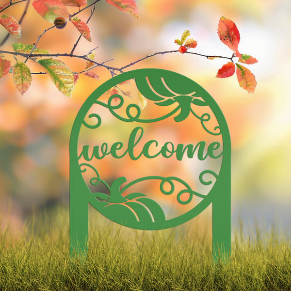Pumpkin Welcome Yard, Welcome Fall Pumpkin Yard Stake, Welcome Fall Pumpkin Lawn Decor and Ornaments