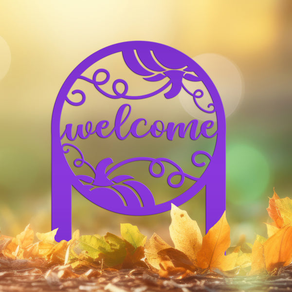 Pumpkin Welcome Yard, Welcome Fall Pumpkin Yard Stake, Welcome Fall Pumpkin Lawn Decor and Ornaments