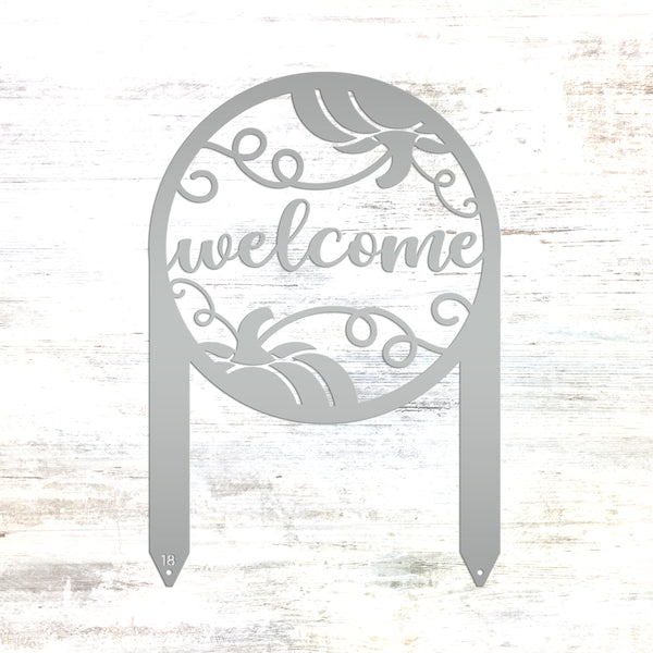 Pumpkin Welcome Yard, Welcome Fall Pumpkin Yard Stake, Welcome Fall Pumpkin Lawn Decor and Ornaments