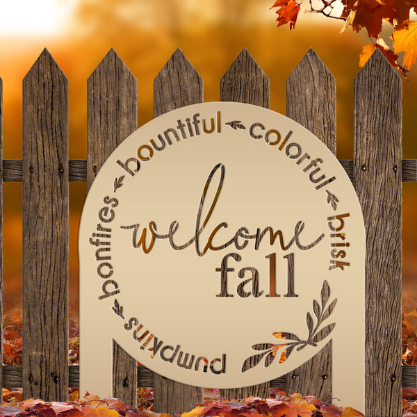 Welcome Fall Metal Yard Sign, Fall Yard Decor, Fall Lawn Decorations, Fall-Autumn Lawn Ornaments, Fall Decor for the Yard