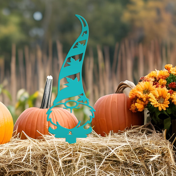 Assorted Autumn/Fall Gnome Metal Garden Yard Stakes-Garden Decor