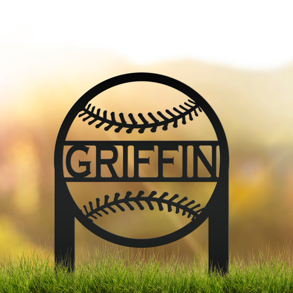 Personalized Baseball Name Yard Sign