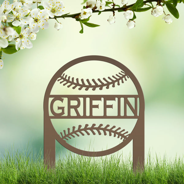 Personalized Baseball Name Yard Sign