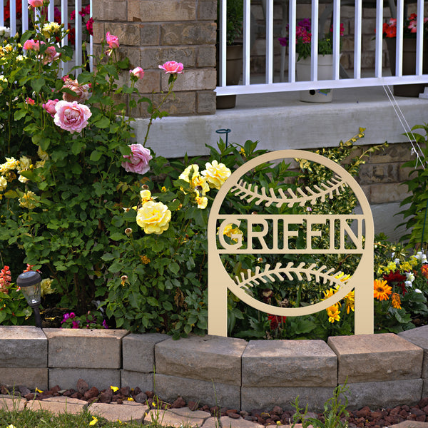 Personalized Baseball Name Yard Sign