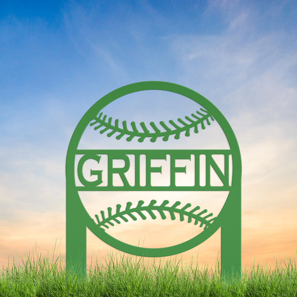 Personalized Baseball Name Yard Sign