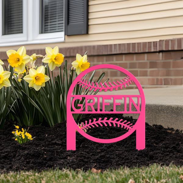 Baseball Personalized Name Outdoor Yard-Lawn Sign