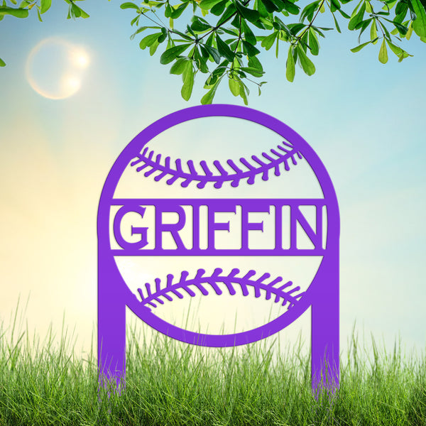 Personalized Baseball Name Yard Sign