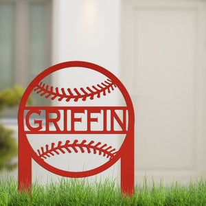 Personalized Baseball Name Yard Sign