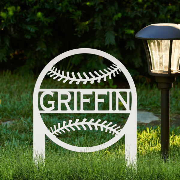 Personalized Baseball Name Yard Sign