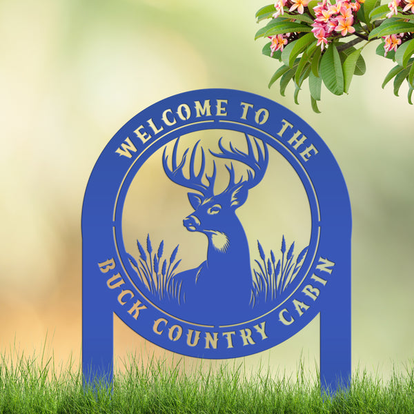Deer Outdoor Metal Stake - Charming Custom Yard Art - Rustic Garden Sign - Buck Lawn Decor - Unique Personalized Gifts - Father's Day Gift