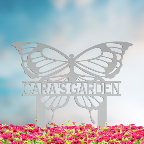 Custom-Personalized  Butterfly Welcome Metal Yard Stake Sign-Butterfly Lover-Butterfly Design-Butterfly Lawn-Yard Art-Yard Decorations-Lawn Ornaments-Garden Stakes Art-Mother's Day Gift