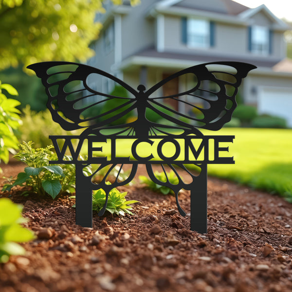 Butterfly Garden Decor, Butterfly Lawn Ornaments , Outdoor Butterfly Garden Sculptures