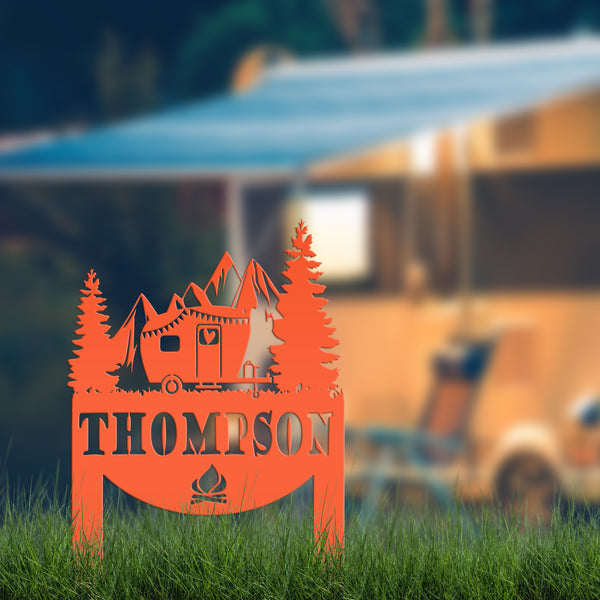 Camper Yard Stake-Camper Yard Decord-Campsite Signs-Camper Sign Yard Decor-Camping Lot Sign -Camp Ground Sign for Yard