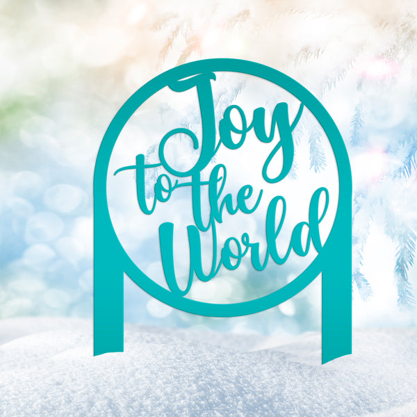 Joy to the World Metal Yard Stake - Christmas Decor - Christian Holiday Decorations