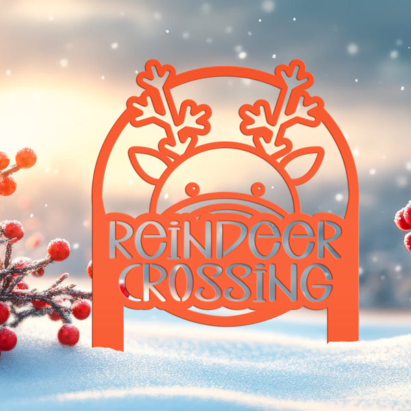 Metal Reindeer Yard Stake - Outdoor Holiday Decor